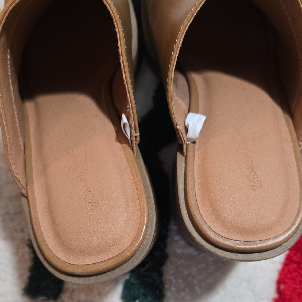 Universal Thread Tan Leather Clogs - image 2